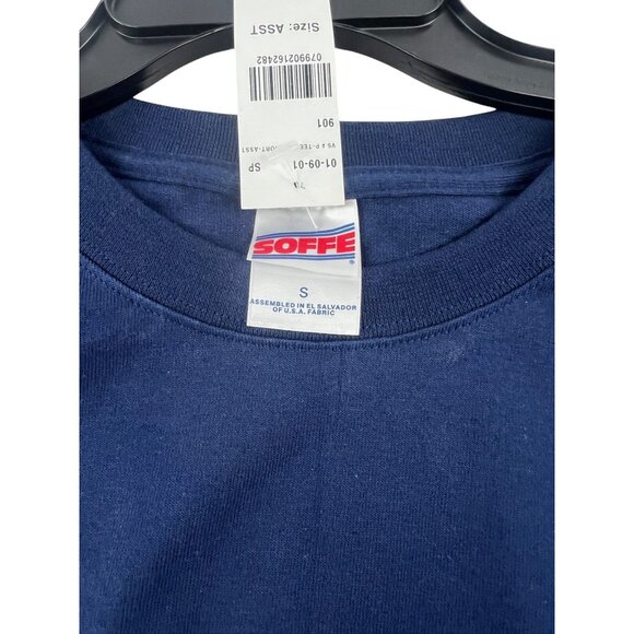 Soffe NWT Men's Cotton Short Sleeves T-Shirt Navy Blue Size S Crew Neck Basic - Picture 3 of 6